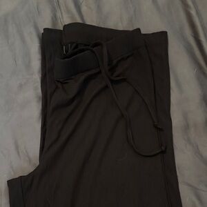 SKIMS Black Ribbed Drawstring Pants
